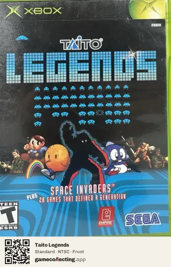 Taito Legends Xbox, NTSC box front