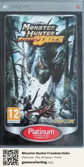 Monster Hunter Freedom Unite PlayStation Portable, France box front