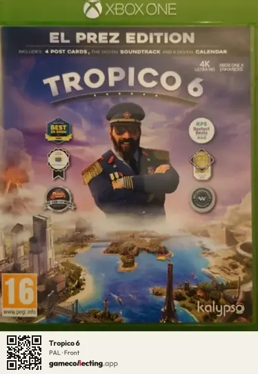 Tropico 6 Xbox One, PAL box front