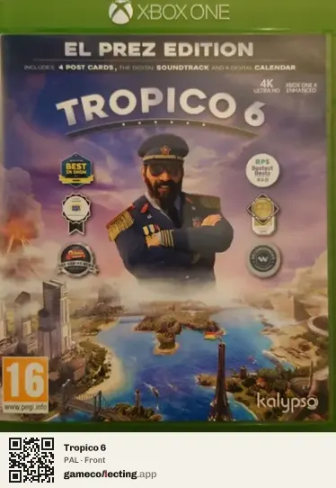 Tropico 6 Xbox One, PAL box front
