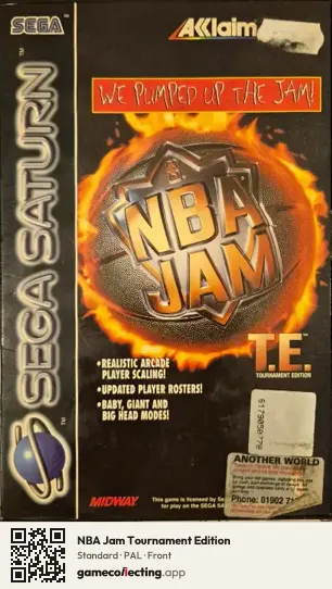 NBA Jam Tournament Edition Sega Saturn, PAL box front