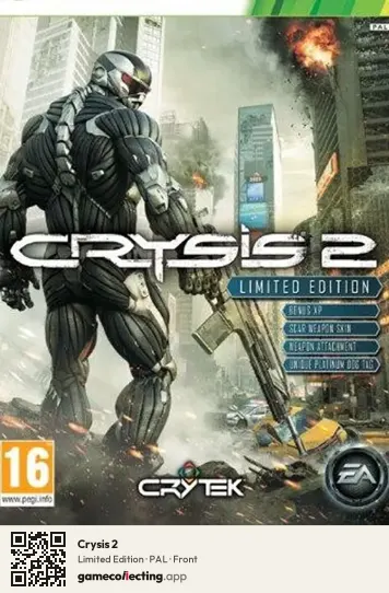 Crysis 2 Xbox 360, PAL box front