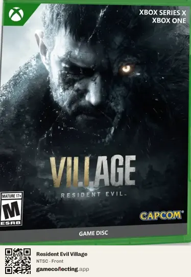 Resident Evil Village Xbox One, NTSC box front