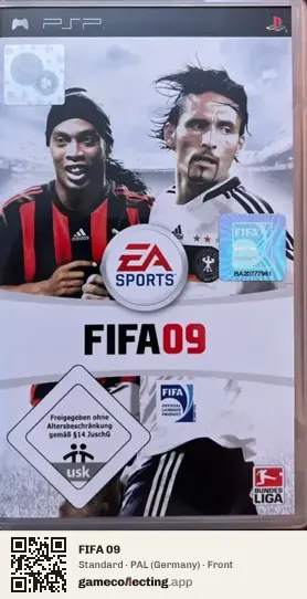FIFA 09 PlayStation Portable, Germany box front