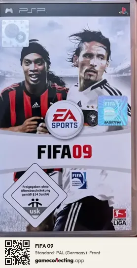 FIFA 09 PlayStation Portable, Germany box front