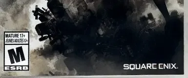 NieR: Automata, the ESRB box on its front
