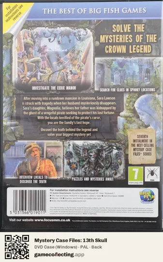Mystery Case Files: 13th Skull Computer, PAL box back