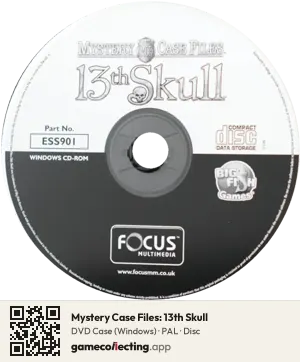 Mystery Case Files: 13th Skull Computer, PAL disc