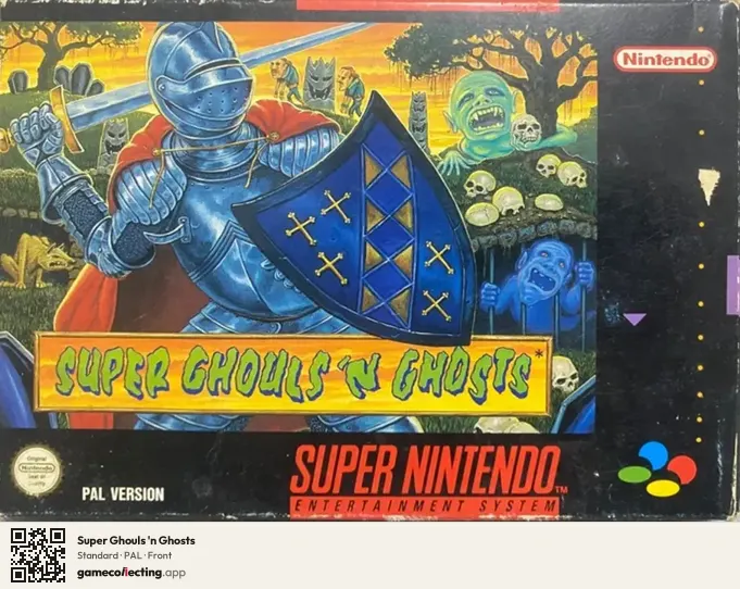 Super Ghouls 'n Ghosts Super Nintendo Entertainment System, PAL box front