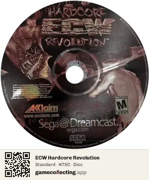 ECW Hardcore Revolution Sega Dreamcast, NTSC disc