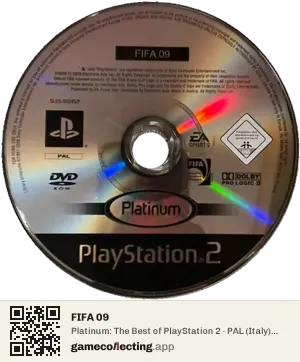FIFA 09 PlayStation 2, PAL disc