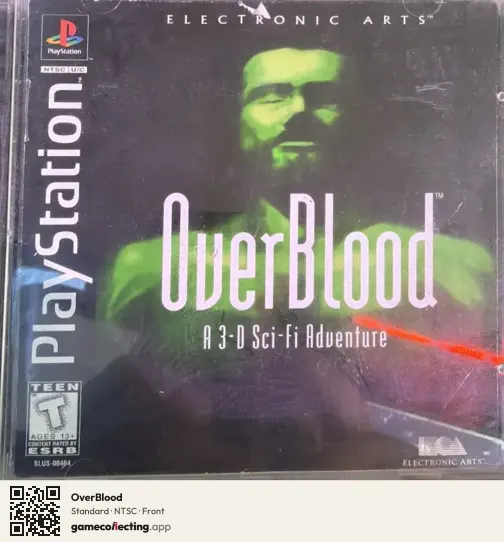 OverBlood PlayStation, NTSC box front