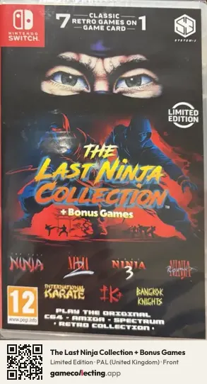The Last Ninja Collection + Bonus Games Nintendo Switch, United Kingdom box front