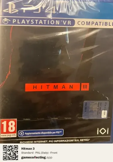 Hitman 3 PlayStation 4, Italy box front