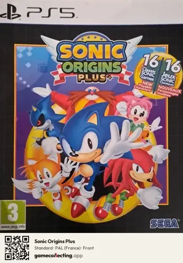 Sonic Origins Plus PlayStation 5, France box front