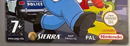 The Simpsons: Hit & Run, the PEGI square on its front