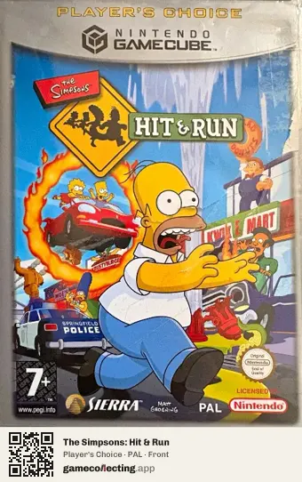 The Simpsons: Hit & Run Nintendo GameCube, PAL box front