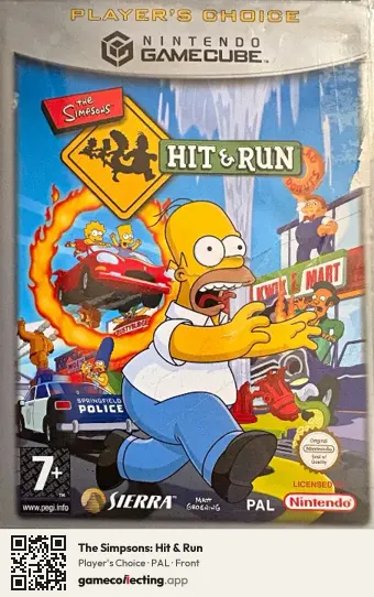 The Simpsons: Hit & Run Nintendo GameCube, PAL box front