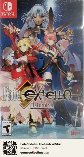 Fate/Extella: The Umbral Star Nintendo Switch, NTSC box front
