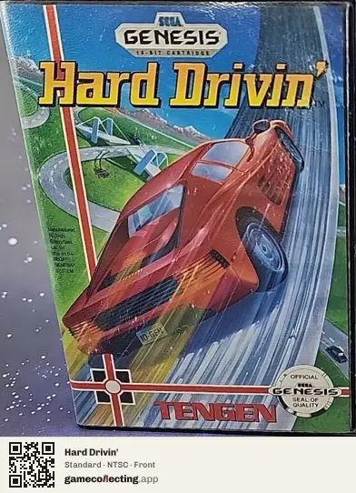 Hard Drivin' Sega Mega Drive / Genesis, NTSC box front