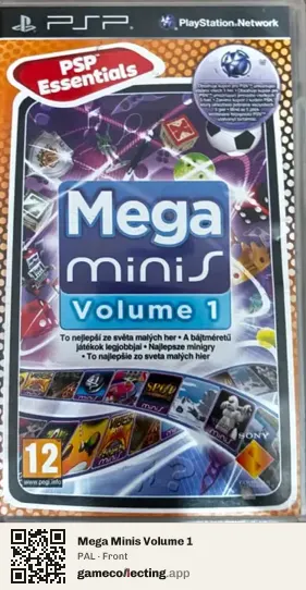 Mega Minis Volume 1 PlayStation Portable, PAL box front