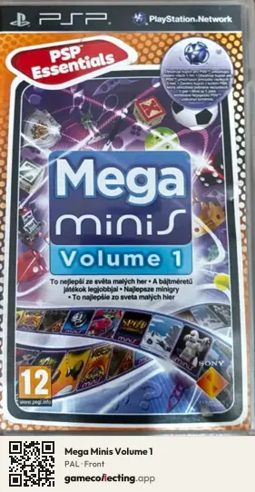 Mega Minis Volume 1 PlayStation Portable, PAL box front