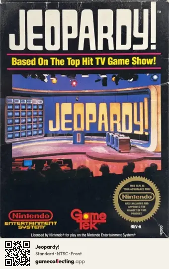 Jeopardy! Nintendo Entertainment System, NTSC box front