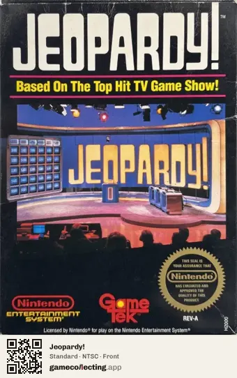 Jeopardy! Nintendo Entertainment System, NTSC box front