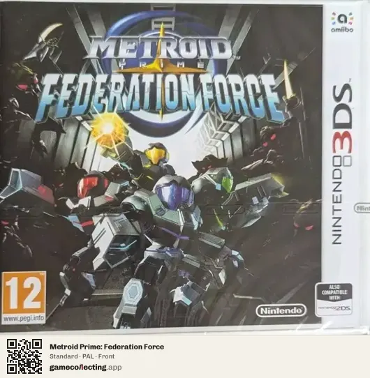 Metroid Prime: Federation Force Nintendo 3DS, PAL box front