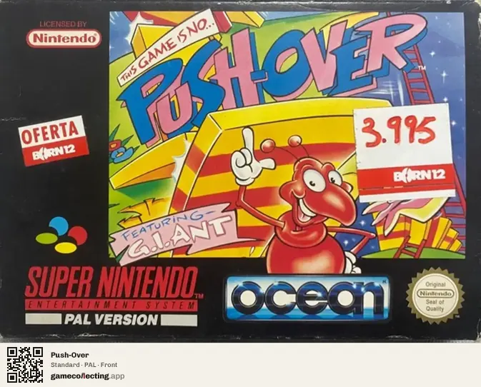 Push-Over Super Nintendo Entertainment System, PAL box front