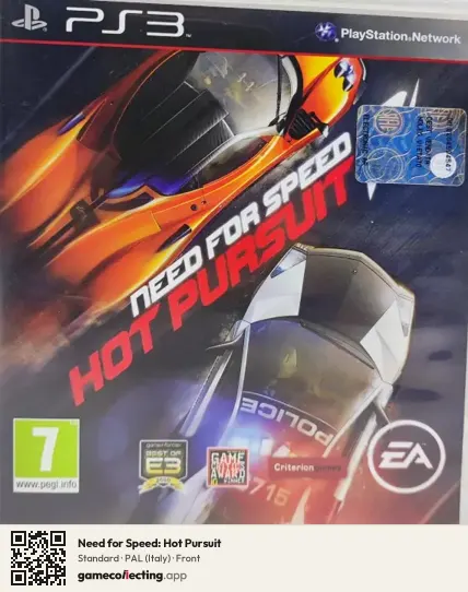 Need for Speed: Hot Pursuit PlayStation 3, Italy box front