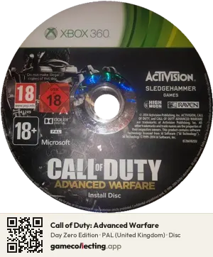 Call of Duty: Advanced Warfare Xbox 360, PAL disc
