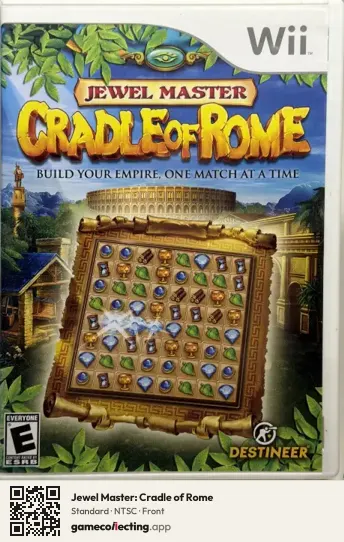 Jewel Master: Cradle of Rome Nintendo Wii, NTSC box front