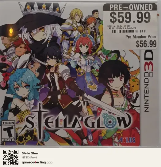 Stella Glow Nintendo 3DS, NTSC box front