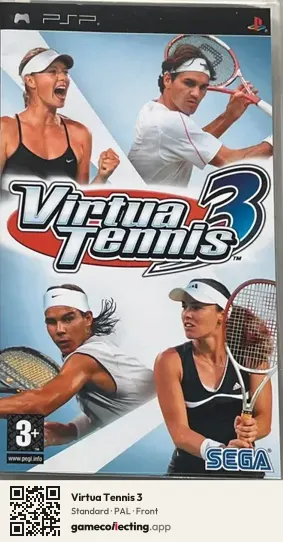 Virtua Tennis 3 PlayStation Portable, PAL box front