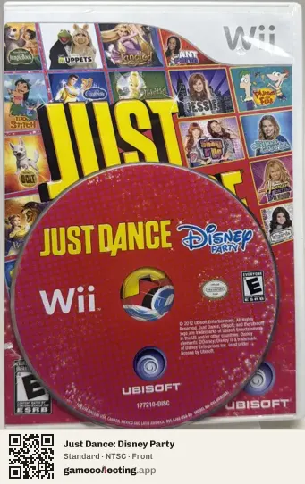 Just Dance: Disney Party Nintendo Wii, NTSC box front
