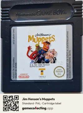 Jim Henson's Muppets Game Boy Color, PAL cartridge label