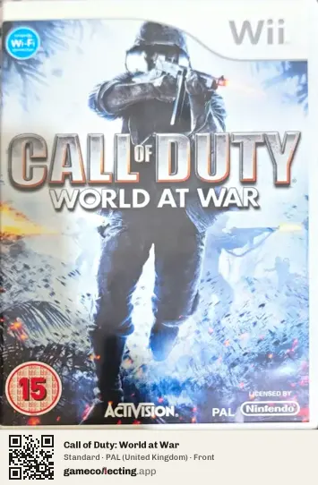 Call of Duty: World at War Nintendo Wii, United Kingdom box front