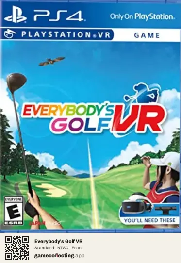 Everybody's Golf VR PlayStation 4, NTSC box front
