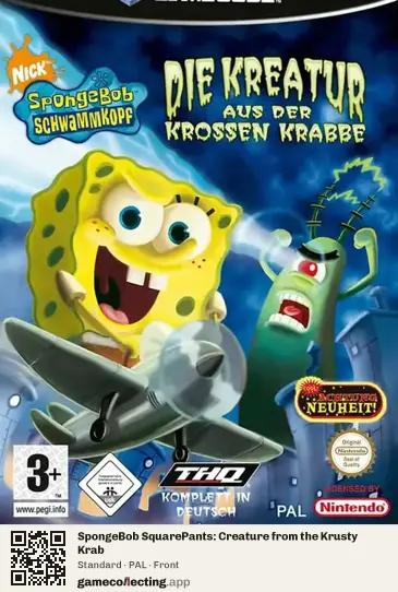 SpongeBob SquarePants: Creature from the Krusty Krab Nintendo GameCube, PAL box front