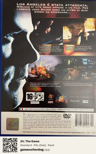 24: The Game PlayStation 2, Italy box back