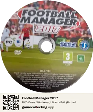 Football Manager 2017 Computer, PAL disc