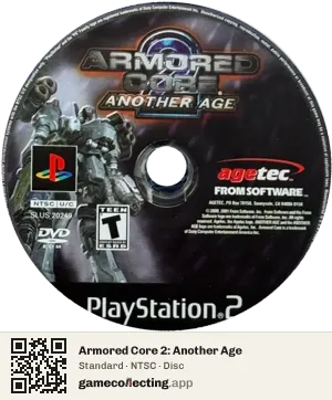 Armored Core 2: Another Age PlayStation 2, NTSC disc