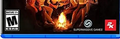 The Quarry, the ESRB box on its front