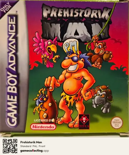 Prehistorik Man Game Boy Advance, PAL box front