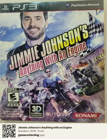 Jimmie Johnson's Anything with an Engine PlayStation 3, NTSC box front