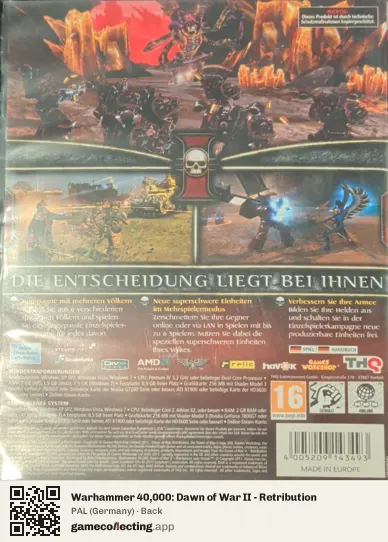 Warhammer 40,000: Dawn of War II - Retribution Computer, Germany box back