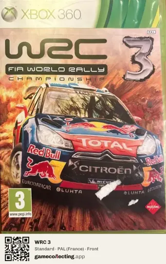 WRC 3 Xbox 360, France box front