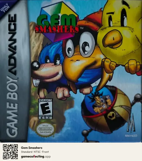 Gem Smashers Game Boy Advance, NTSC box front