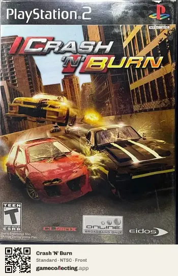 Crash 'N' Burn PlayStation 2, NTSC box front